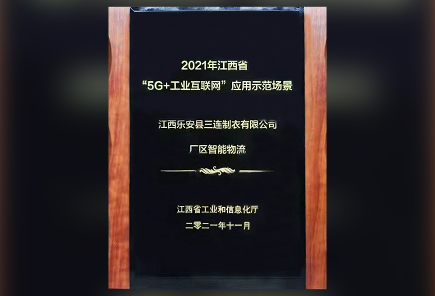 2021年江西省“5G+工业互联网”应用示范场景（厂区智能物流）